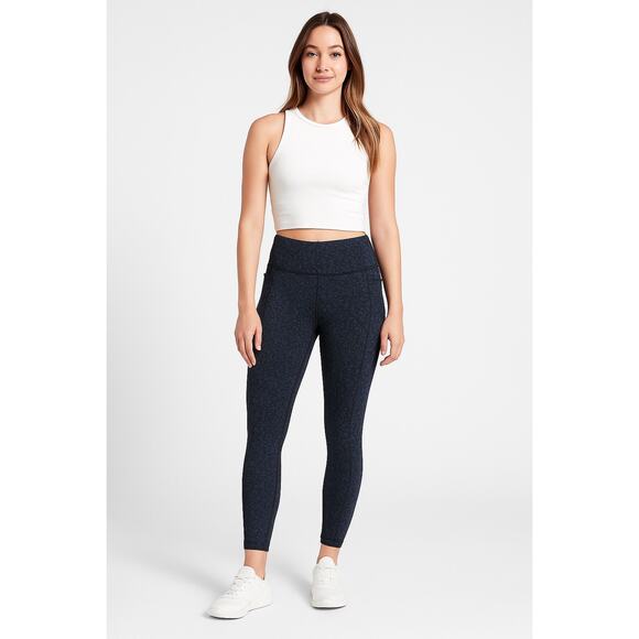 Athleta Salutation Stash Pocket Gravel Print Leggings – Size Medium - Picture 1 of 5